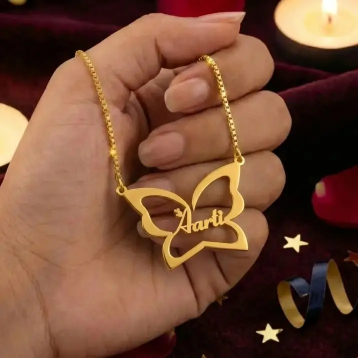 Butterfly Custom Name Necklace (2)
