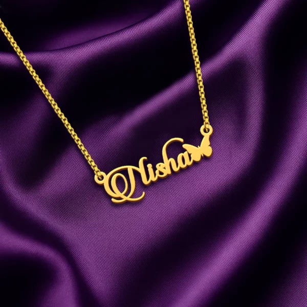 Butterfly Style Name Necklace