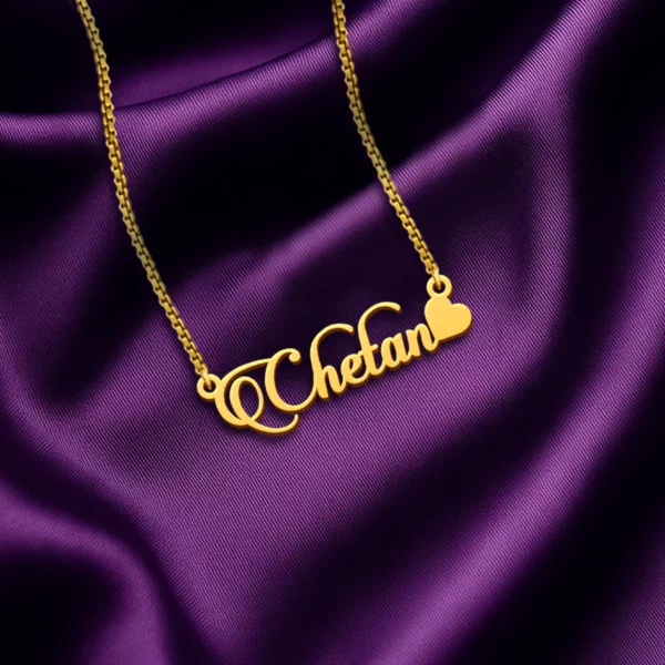 Candlescript Heart Style Name Necklace