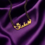 Crown With Heart Name Necklace