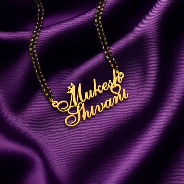 Romantic Couple Name Necklace for Anniversary