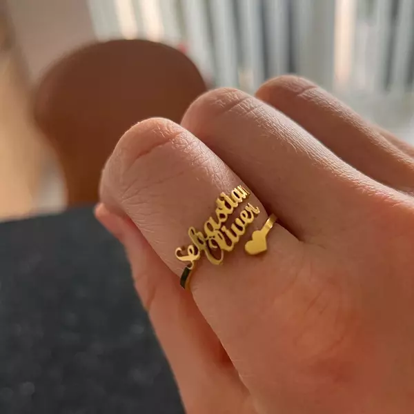 Personalized Name Ring Gold | Name Rings For Men | Engagement rings couple, Couple  ring design, Couple wedding rings