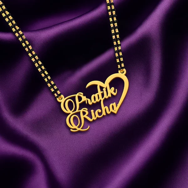 Personalized Heart Name Necklace For Couples