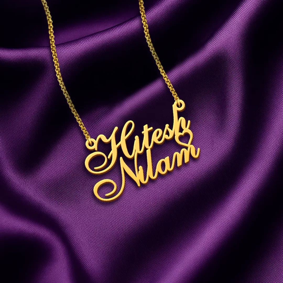 Personalized Heart Name Necklace For Couples