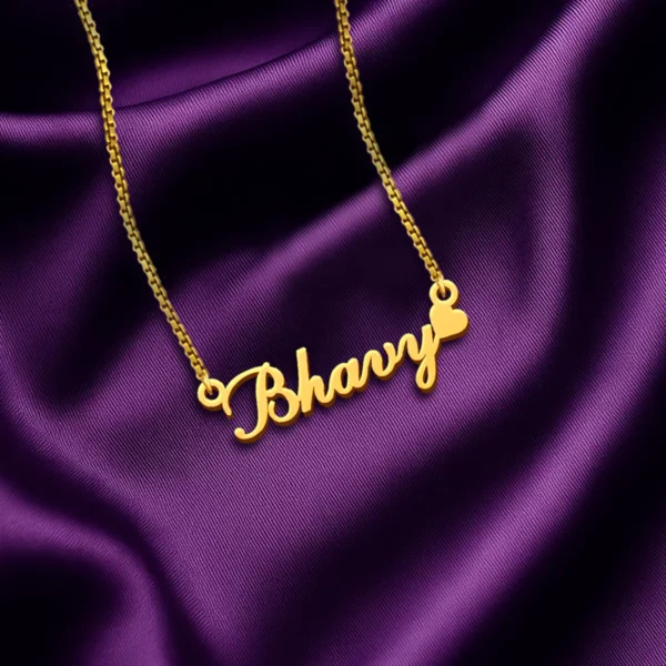 Heart Style Name Necklace