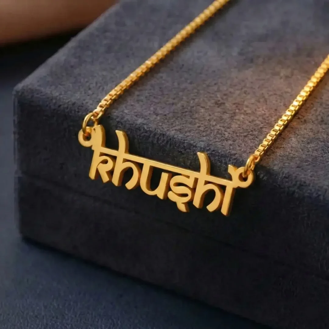 Indic Style Name Necklace - Zyka