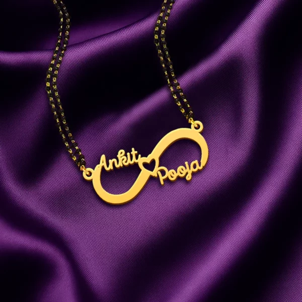 Infinity Love Couple Name Necklace