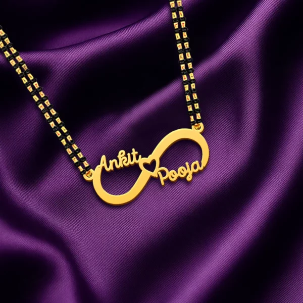 Infinity Love Couple Name Necklace