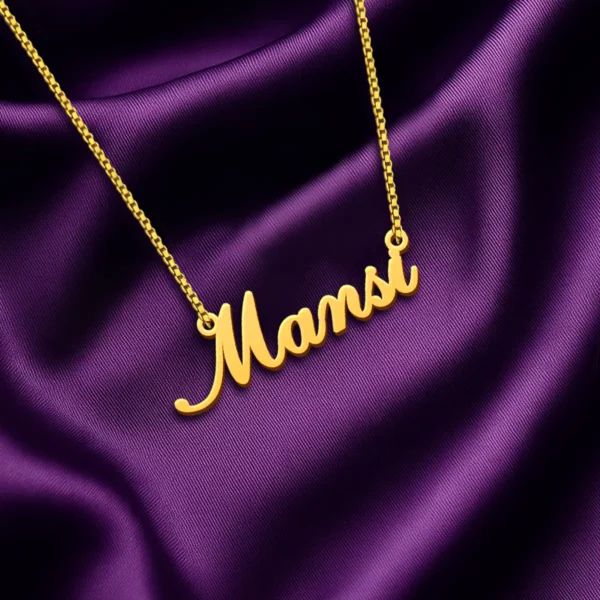 Simple Style Name Necklace
