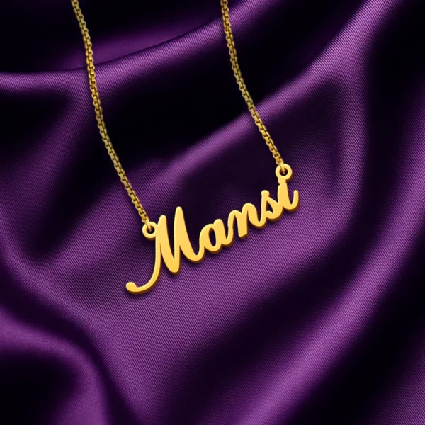 Simple Style Name Necklace
