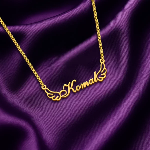 Wings Style Name Necklace