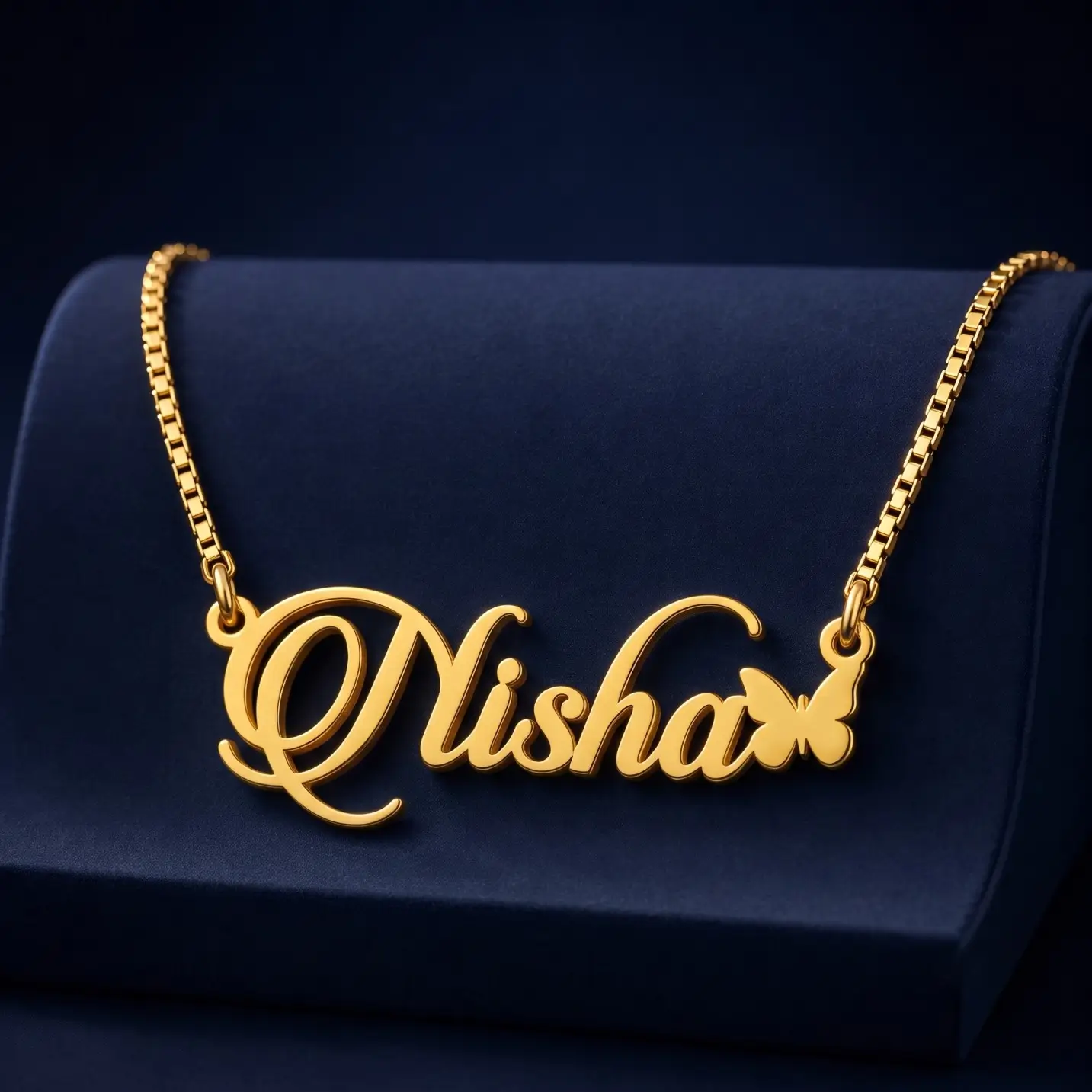Personalized Butterfly Name Necklace