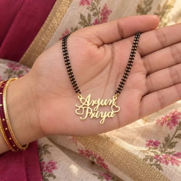 Romantic Couple Name Necklace for Anniversary
