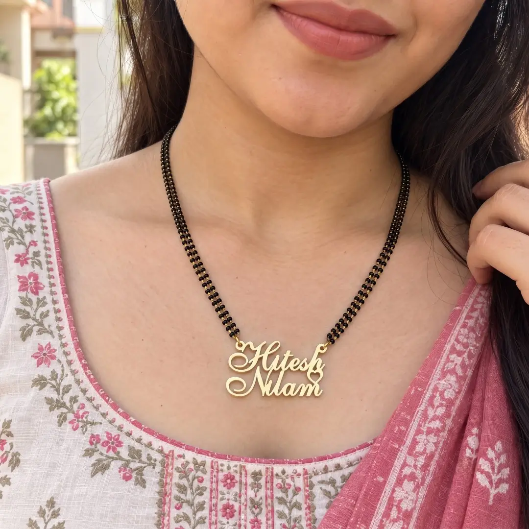Personalized Heart Name Necklace For Couples - 5
