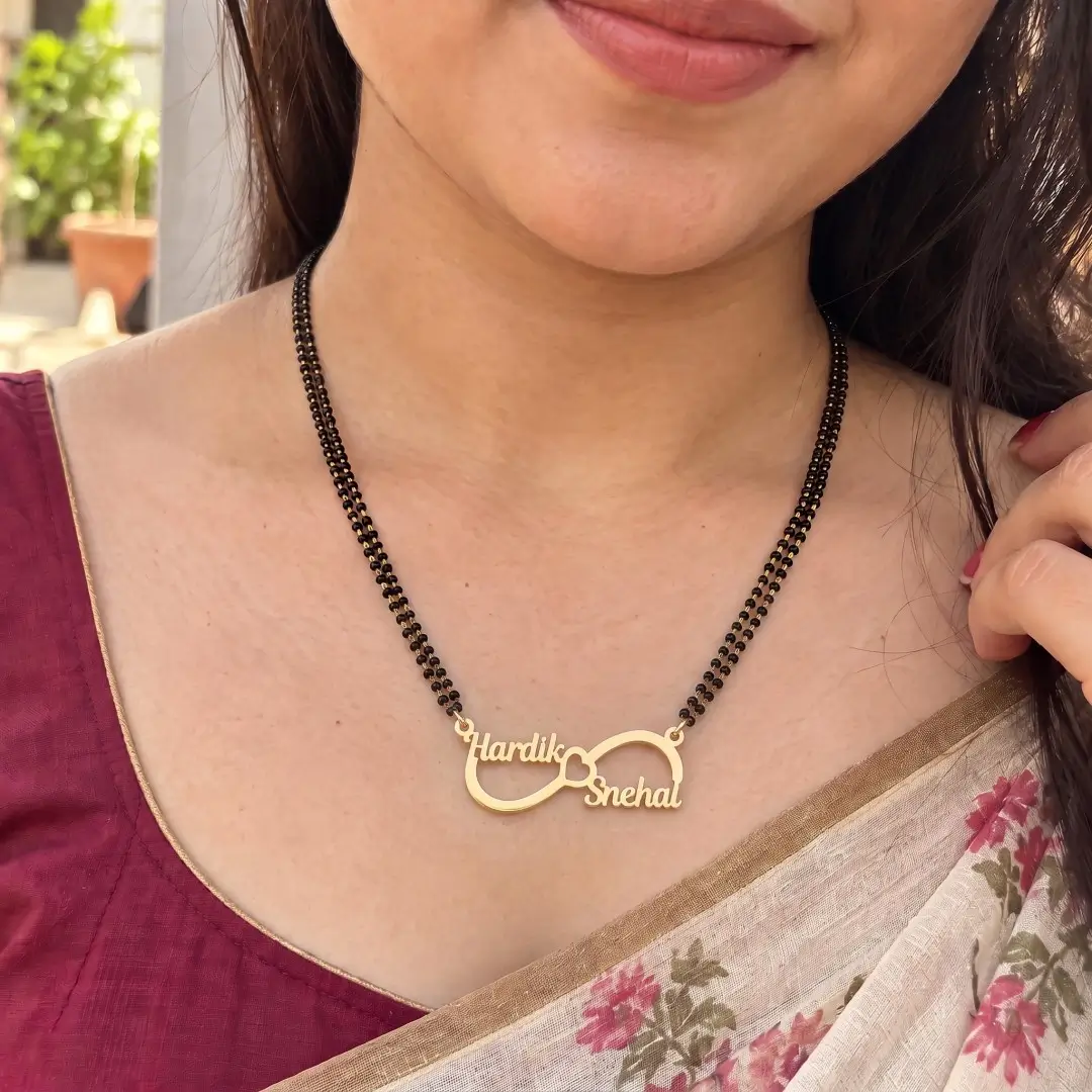 Infinity Love Couple Name Necklace - 2