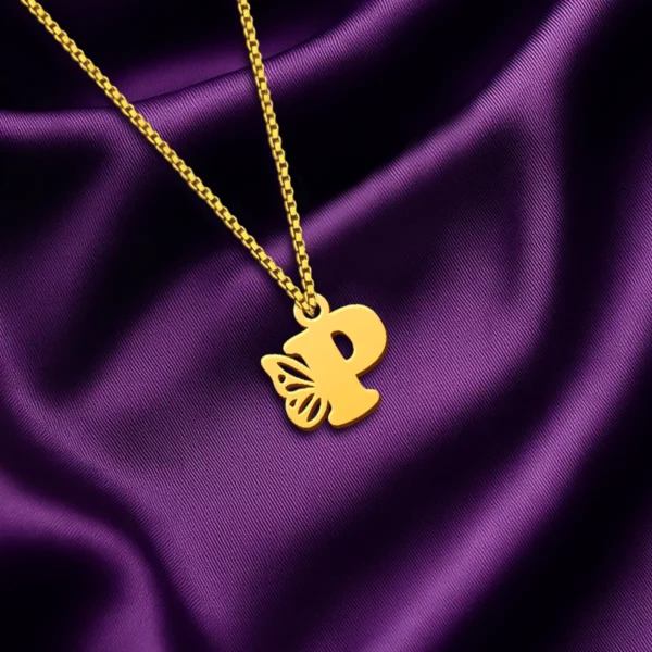 Butterfly Letter Pendant