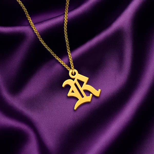 Old English Letter Pendant