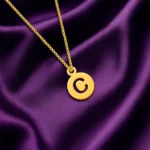 Round Simple Letter Pendant