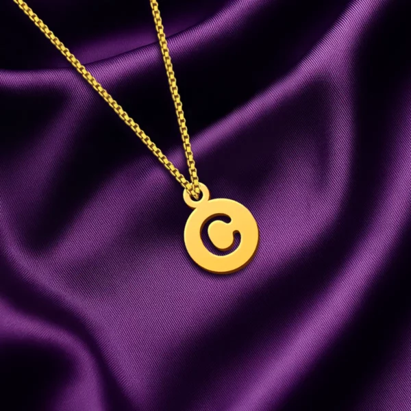 Round Simple Letter Pendant
