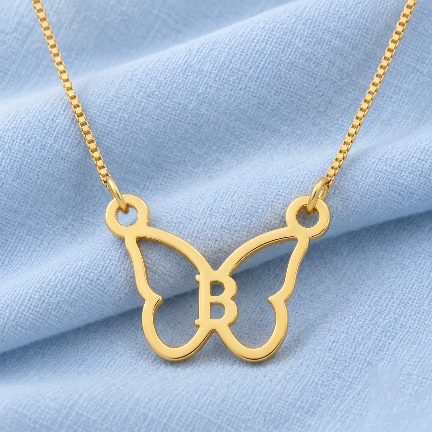 Butterfly Shape Letter Pendant