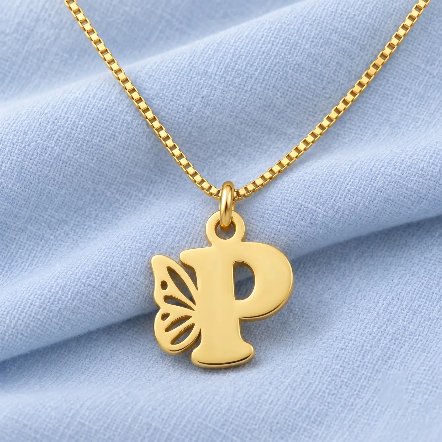 Butterfly Wing Letter Pendant
