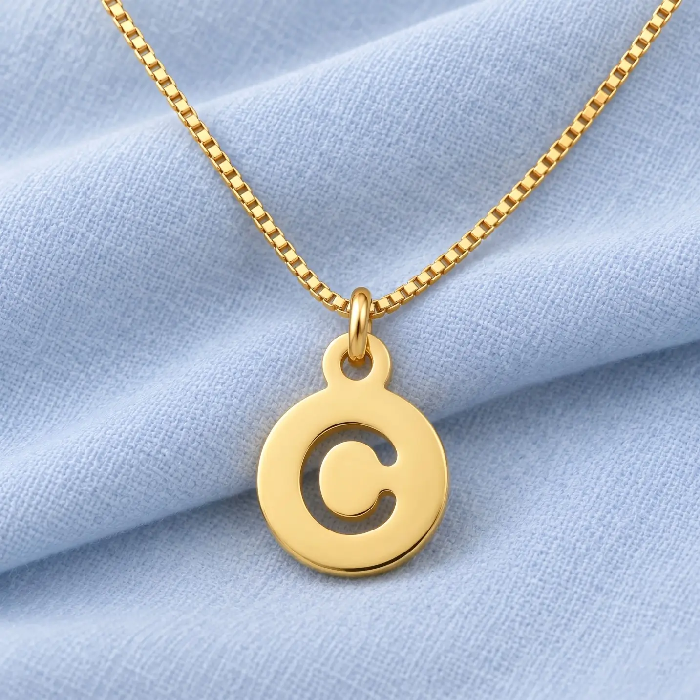 Round Letter Pendant