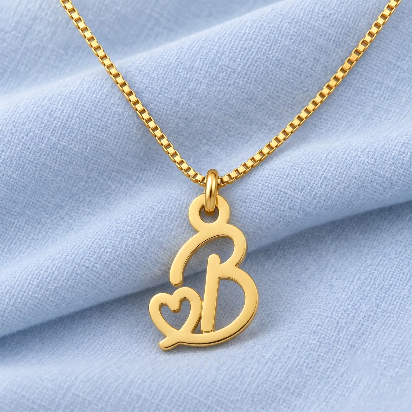 Small Heart Letter Pendant