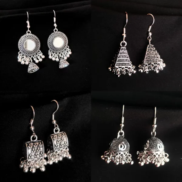 Classy Mix Jhumka Combo Of 4