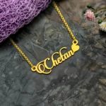 Candlescript Heart Style Name Necklace