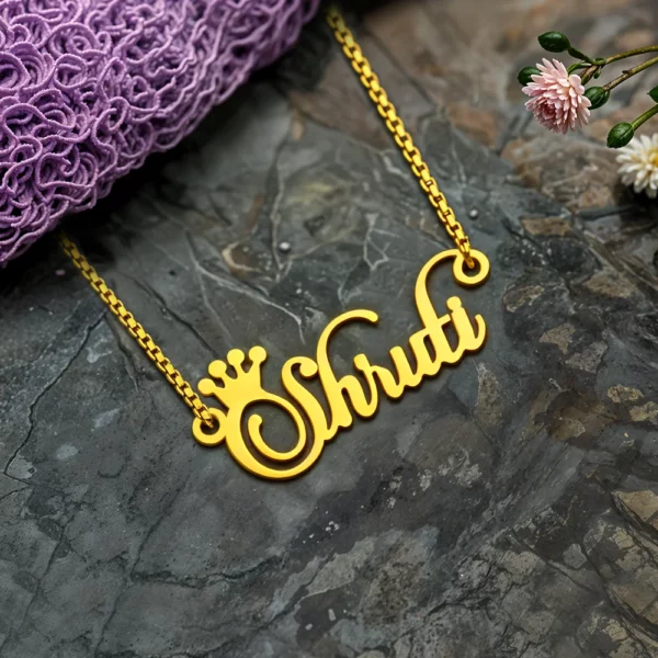 Crown Name Necklace