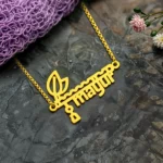 Flute Design Name Pendant