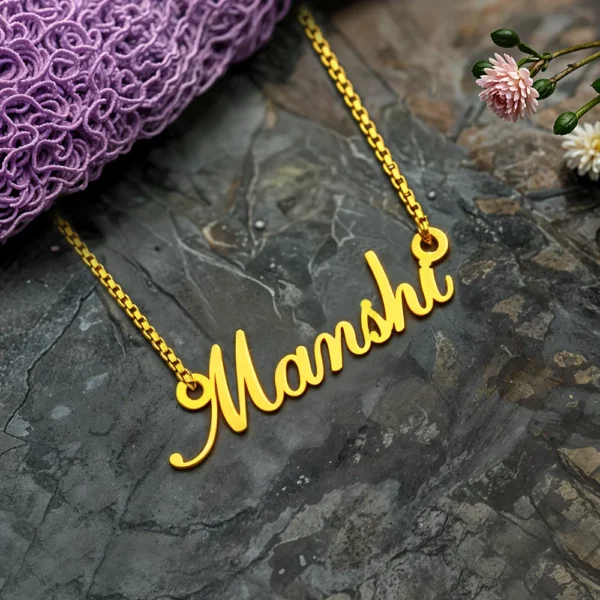 Simple Style Name Necklace