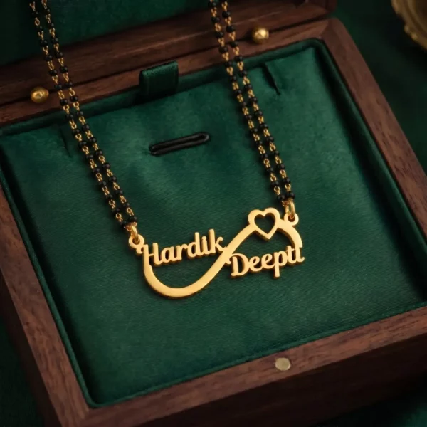 Customized Couple Name Mangalsutra Pendant for Women