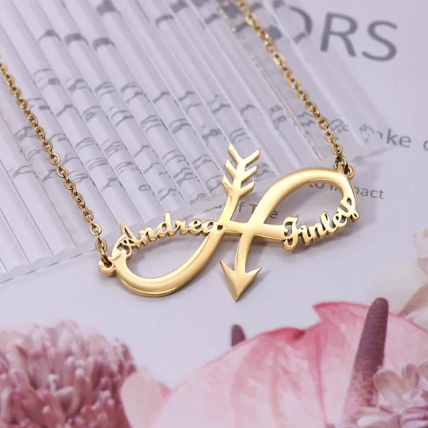 Arrow Infinity Name Necklace