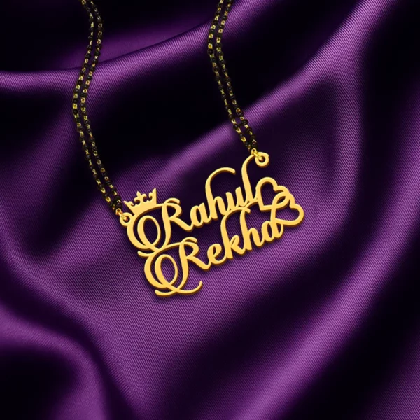 Personalized Luxury Couple Name Necklace