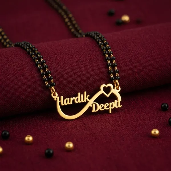 Customized Couple Name Mangalsutra Pendant for Women