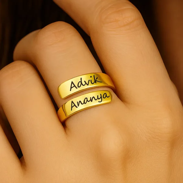 Couple Name Ring