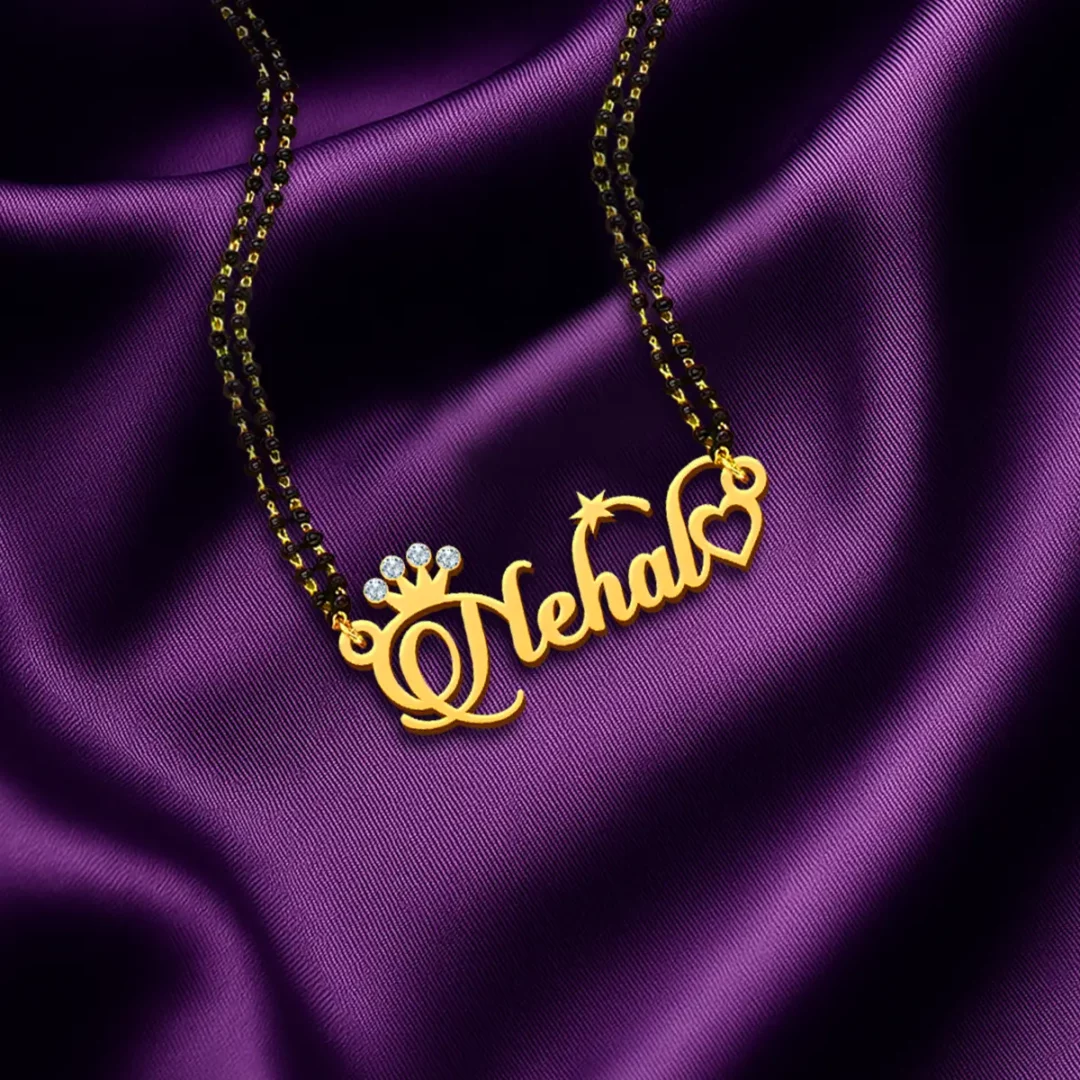 Diamond Single Name Necklace