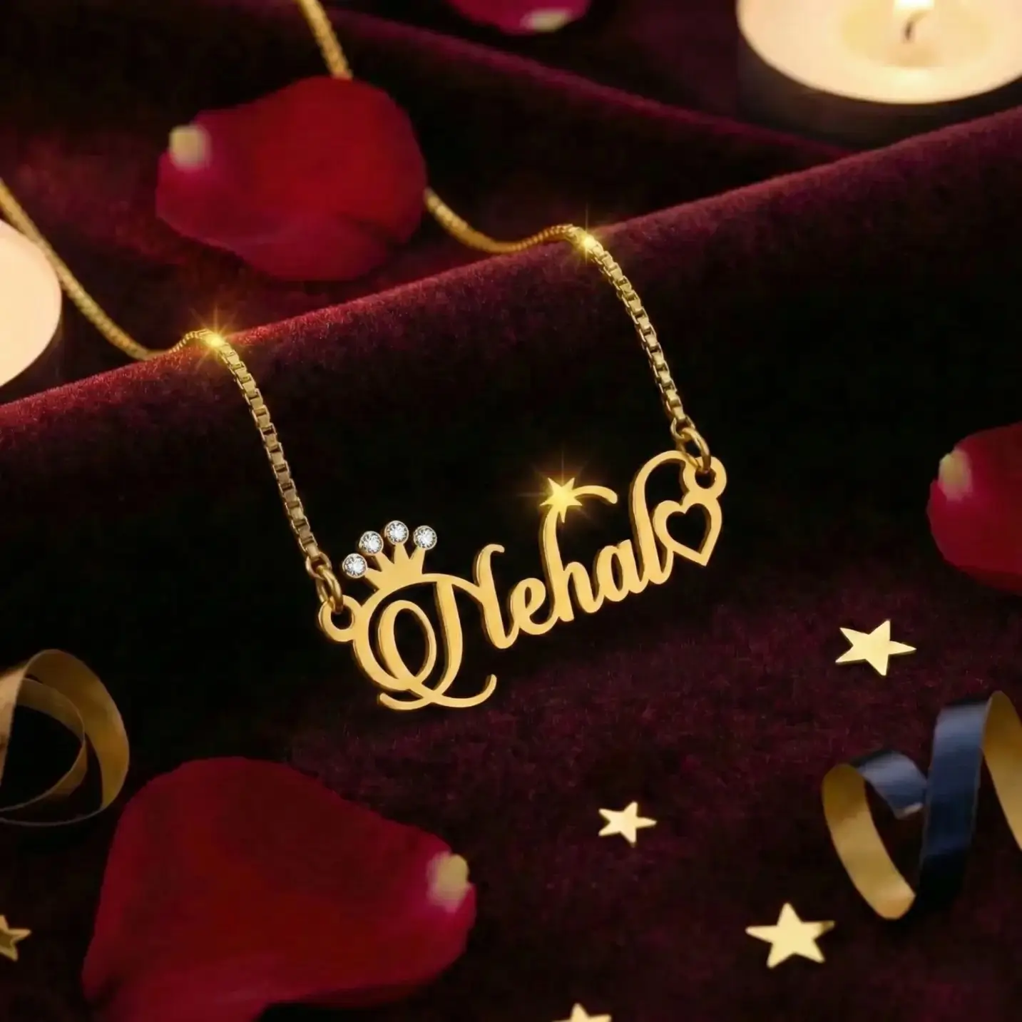 Diamond Single Name Necklace (3)