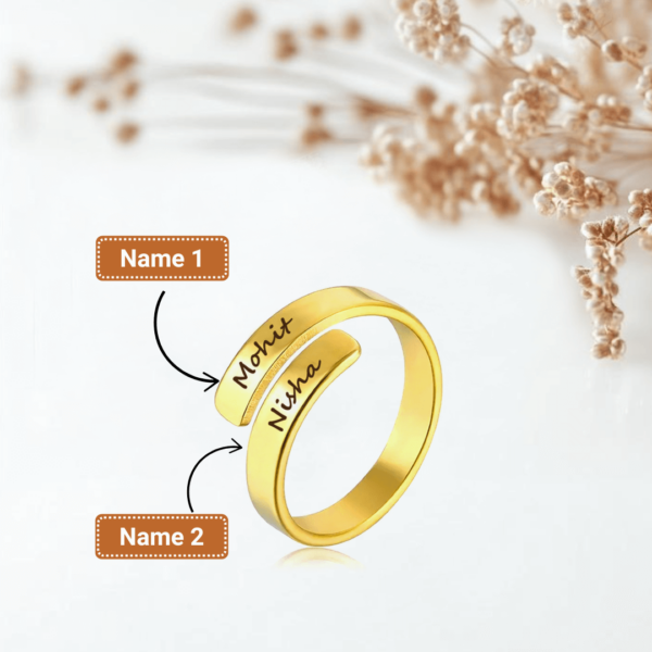 Couple Name Ring