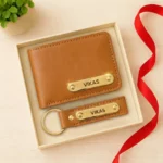 Tan Premium Wallet And Keychain Combo