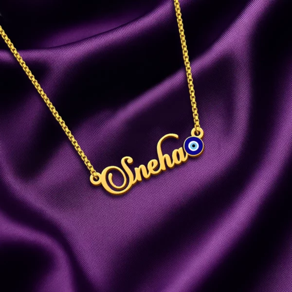 Evil Eye Name Necklace