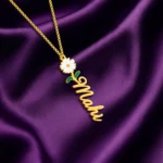 Personalized Floral Name Necklace