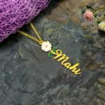 Personalized Floral Name Necklace