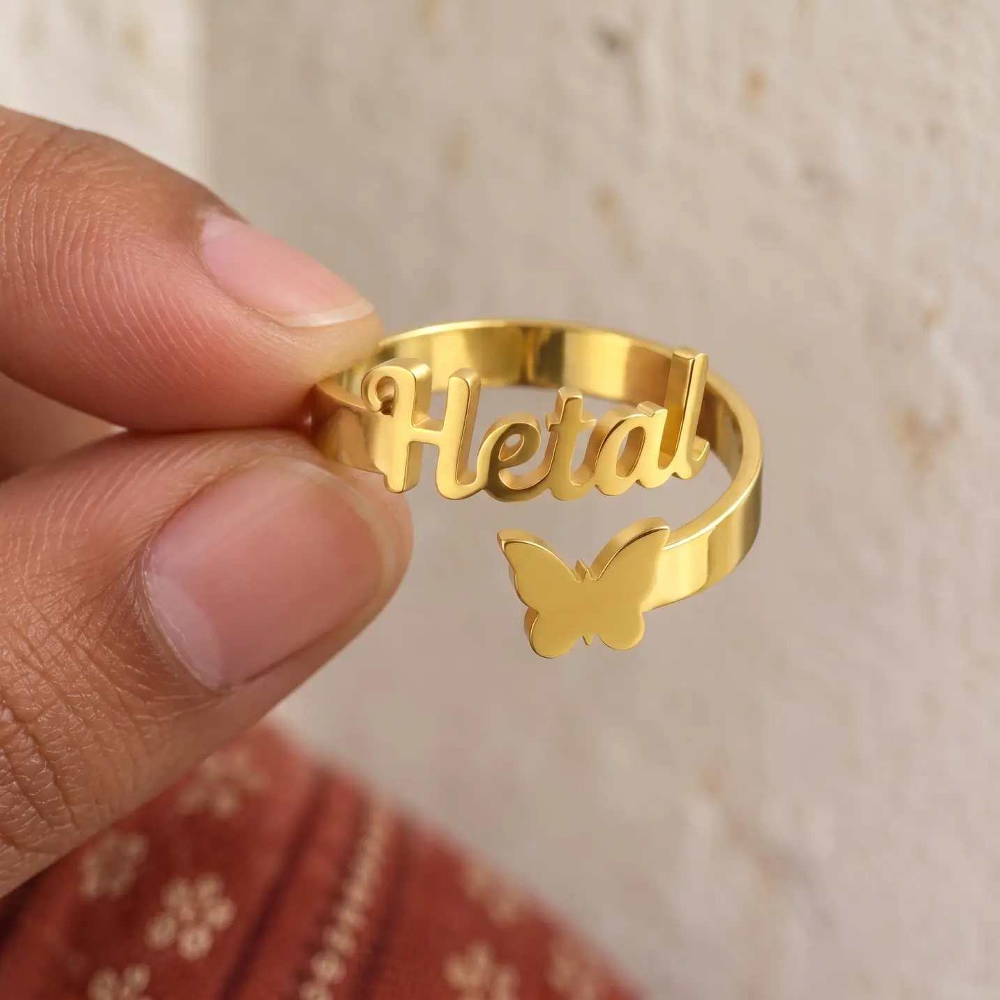 Butterfly Name Ring