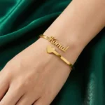 Custom Heart Name Bracelet