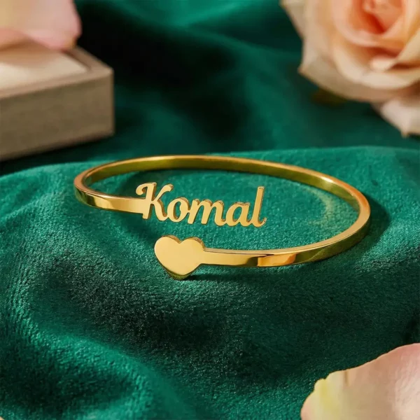 Custom Heart Name Bracelet