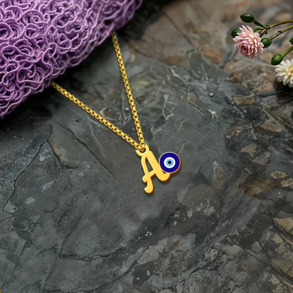 Evil Eye Letter Pendant