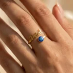 Custom Evil Eye Name Ring