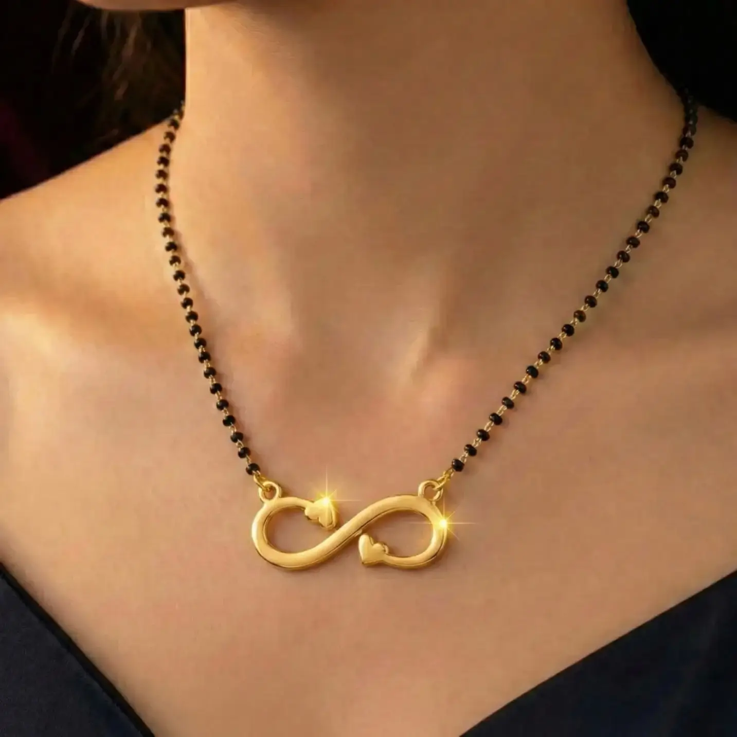 Infinity Double Side Heart Necklace (4)